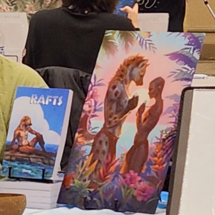 Art by @Chutkat at the artist alley #TFF table getting lots of oohs and aahs! <a href="/WildDogUtunu/">oo TOO noo</a>