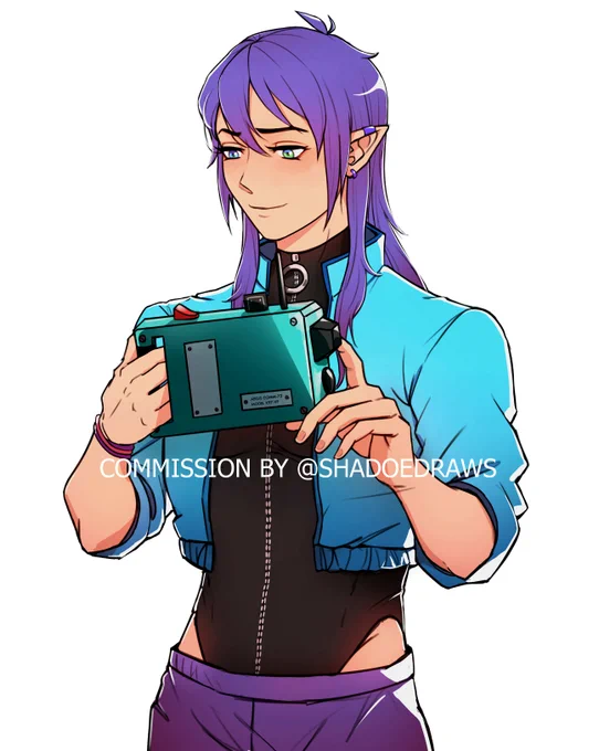 i was commissioned to draw some character art for 's twitch stream. ty for letting me draw your OC!  commission   