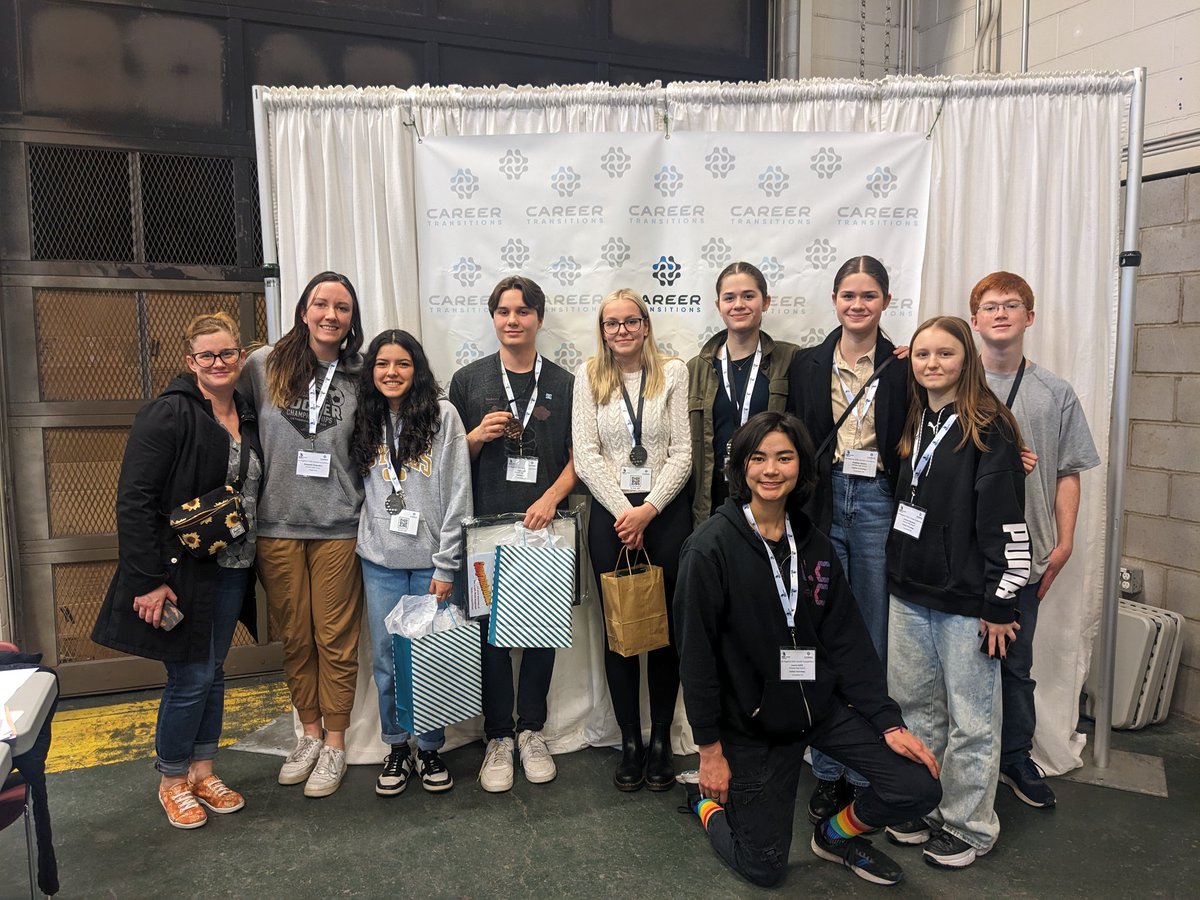 What an awesome day at the <a href="/LethCollege/">Lethbridge College</a> with our <a href="/ChinookCoyotes/">Chinook High School</a> competitors for the <a href="/CareerTranYQL/">Career Transitions</a> <a href="/skillsalberta/">SkillsCanadaAlberta</a> competition! Chinook's leaving with five medals - two with the gold and heading to Edmonton for provincials! Super proud of all our awesome students! 🙌