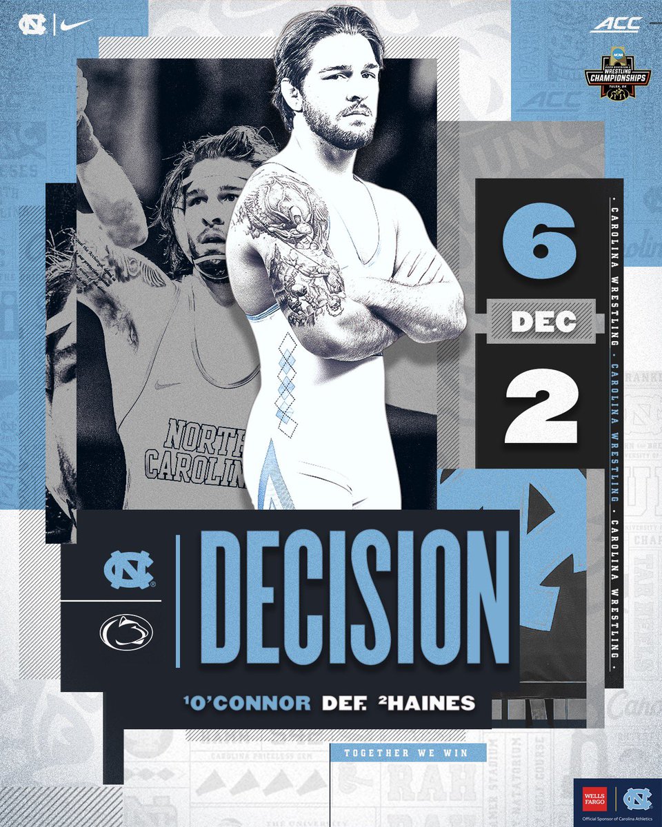 UNCWrestling's tweet photo. HE’S DONE IT! 

#GoHeels | #TogetherWeWin https://t.co/2siwyYtW2a