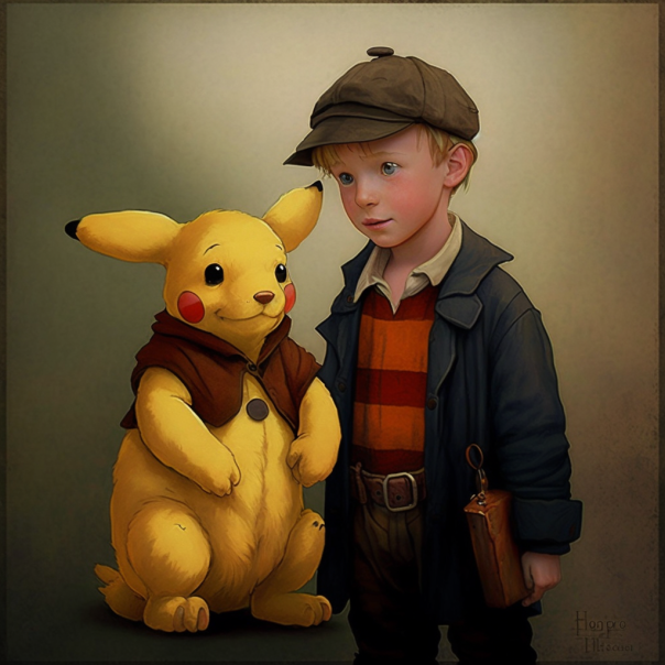 We asked AI to imagine Christopher Robin and Winnie-the-Pooh as Pokemon characters.

What do you think?
