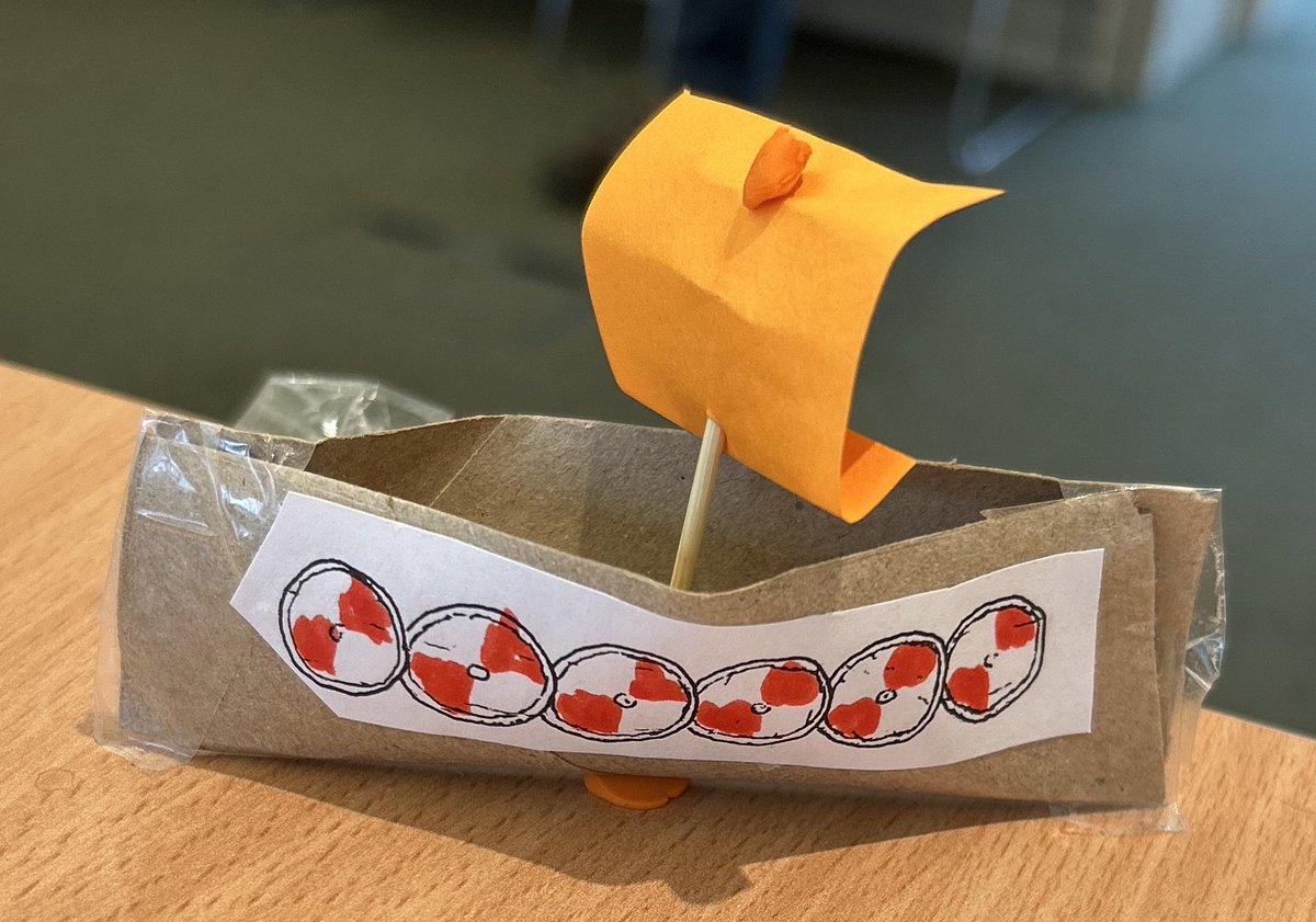 cambtweetmphil's tweet photo. Safe to say the crafts event went well! I was in charge of longships like this, and was delighted to meet so many enthusiastic ASNCs-to-be #Camtweet K https://t.co/4lb2Iw5SsP