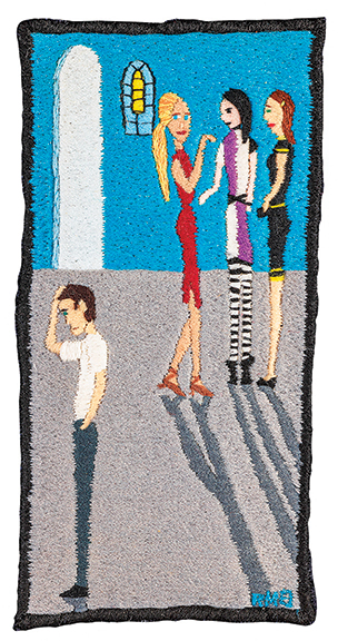 AntiqueDigest's tweet photo. "Gossip," 2008, by Ray Materson (b. 1954), made of unraveled sock threads, 6" x 4" overall, sold for $11,340 (est. $3000/5000) at @ChristiesInc https://t.co/woZN3UlyKg #art #artist #Outsider #OutsiderArt #OutsiderArtist #socks #Materson #gossip #Threads https://t.co/CIbv6SvQ8h