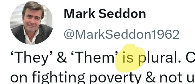 <a href="/MarkSeddon1962/">Mark Seddon</a> This is an objectively funny grammatical mistake in this context