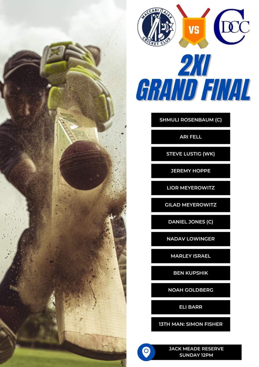 Today's the day. 

Our 2nd XI Grand Final team to do battle with Clayton District. Get down &amp; support the club! 🏆🏏