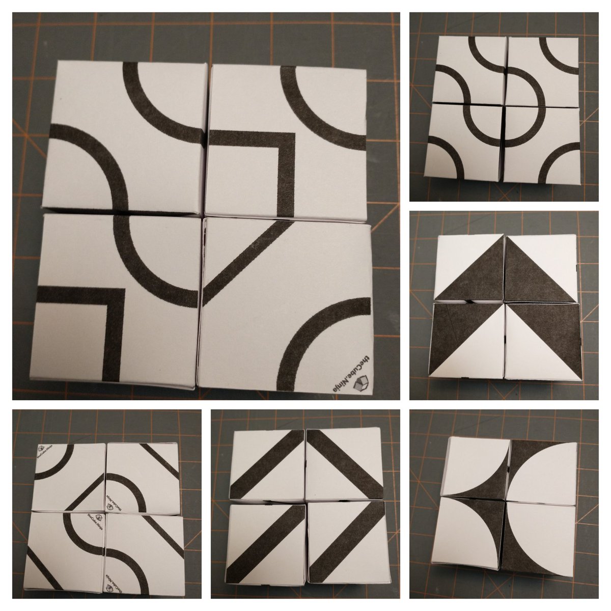 shskaercher's tweet photo. @Emilyndennett @theCubeNinja Used @theCubeNinja to design some Truchet Cubes! #playwithmath https://t.co/4LuJRL2Wfp