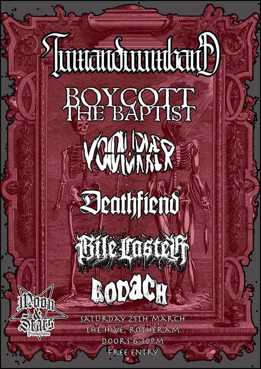 Next concert. Rotherham...
@GruesomeRecords #crustpunk #grindcore #deathmetal #underground