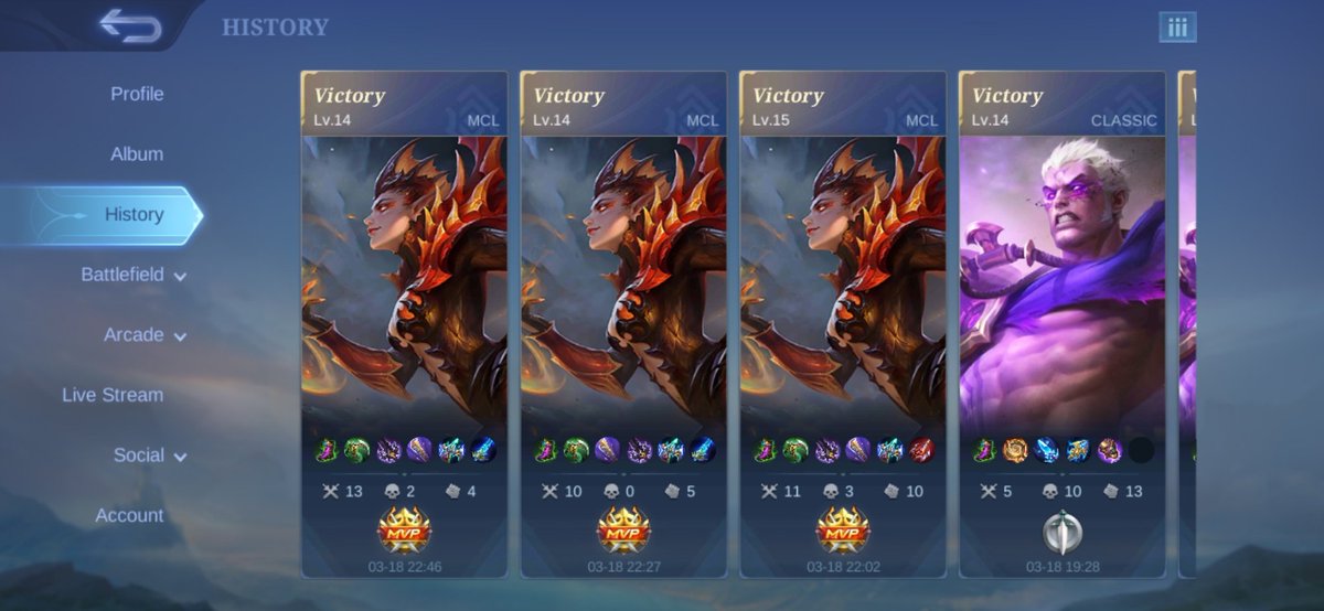 AkmalPaksu's tweet photo. Wkwkwk wkwkwk.
Wonderful games. Mantap pak abu. Finally, I did it. 4 kali percubaan, akhirnya kali ke 5 berjaya jgk. Puaih aihhh.
Champion #MCL for this week

#MLBB
#karrie
#mlbbmalaysia
#mlbbxjujutsukaisen
#MobileLegends
#mobilelegendsbangbang
#MVP
#MPL
#Moonton
#MANIAC https://t.co/Gtu6eMWQgA