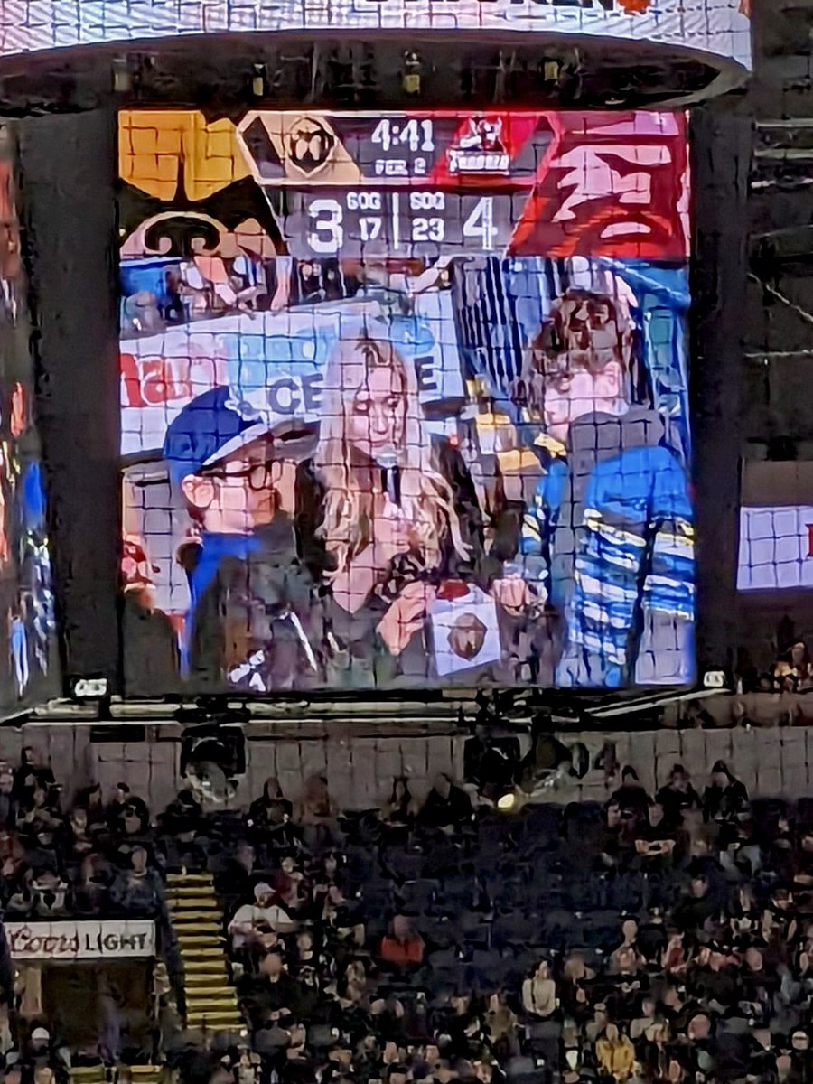 MmeNatalieSmart's tweet photo. Having a time watching @ToddSkirving and the @NLGrowlers! The boys even made it to the Jumbotron! https://t.co/V22QfCak7c