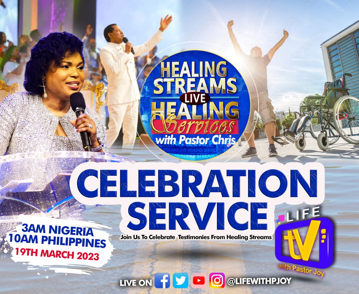 LifewithPJoy's tweet photo. Join Us To Celebrate Testimonies From Our Various Healing Centres Around The World.

THIS SUNDAY: 19TH MARCH 2023💥
3AM NIGERIA TIME🎉
10AM (GMT+8) PHILIPPINES TIME🎉

Via Web: https://t.co/Yu42wwcP8p
Or Our Social Media Platforms @lifewithpjoy https://t.co/5oBOZVvyP3