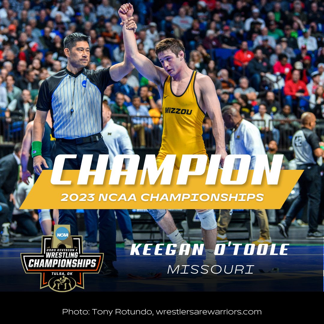 Keegan O'Toole (Missouri) wins the battle of NCAA champs 8-2 over David Carr (Iowa State) in the 165-pound finals.

#ncaawrestling x <a href="/MizzouWrestling/">Mizzou Wrestling</a>