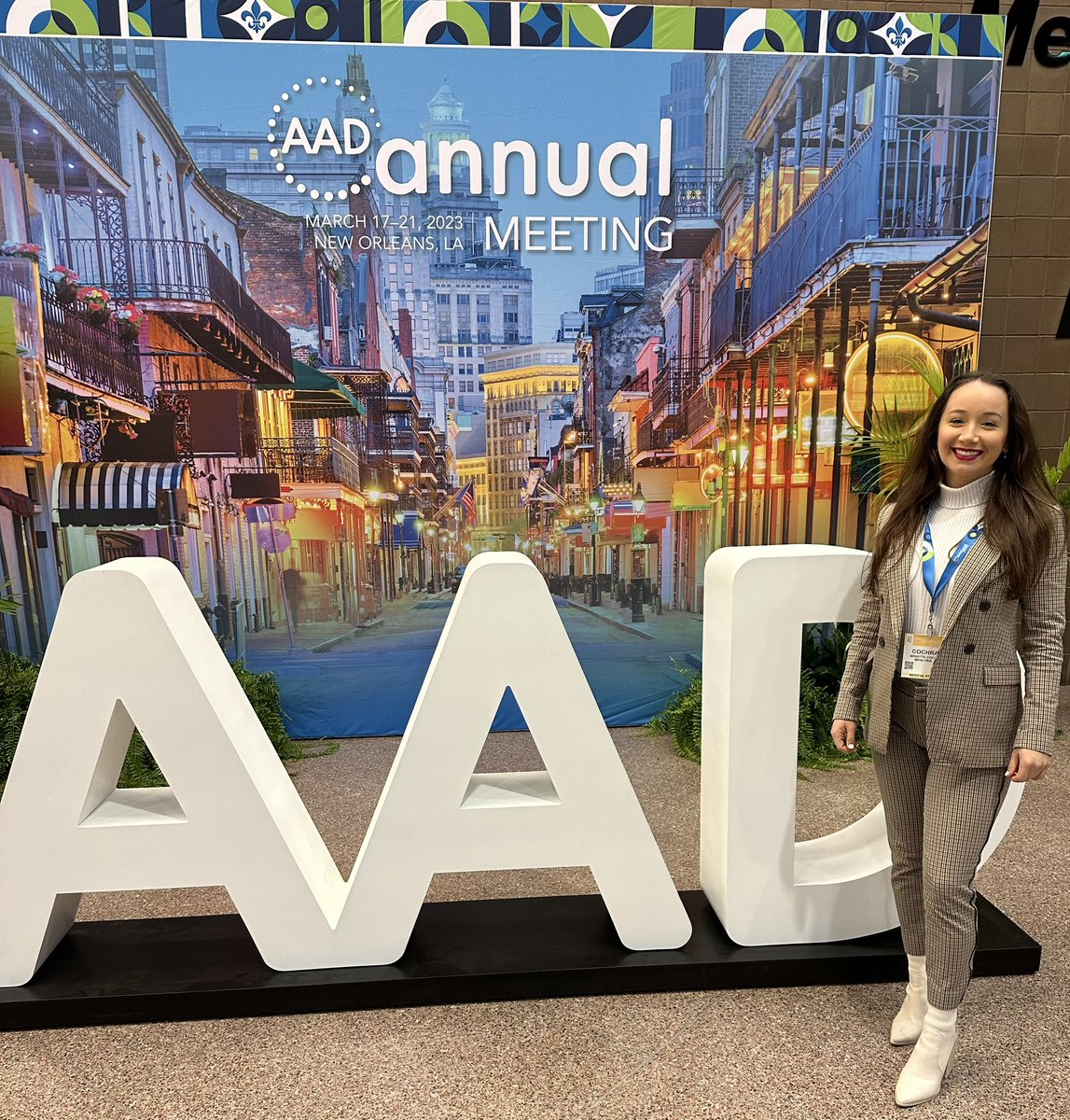 Had such a great weekend at #AAD2023 learning from dermatologists on a wide range of topics such as psoriasis, pruritus, PRP therapy, melanoma, pregnancy medication safety, prurigo nodularis, atopic dermatitis and more! I am so blessed to have attended & can’t wait for #AAD2024