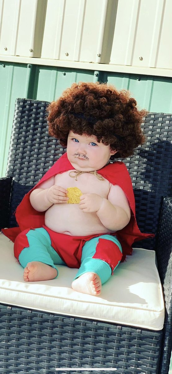 Boycee15's tweet photo. @jackblack  my daughter chose her hero early. #nacchhhoooooo https://t.co/brV8hhFUgH