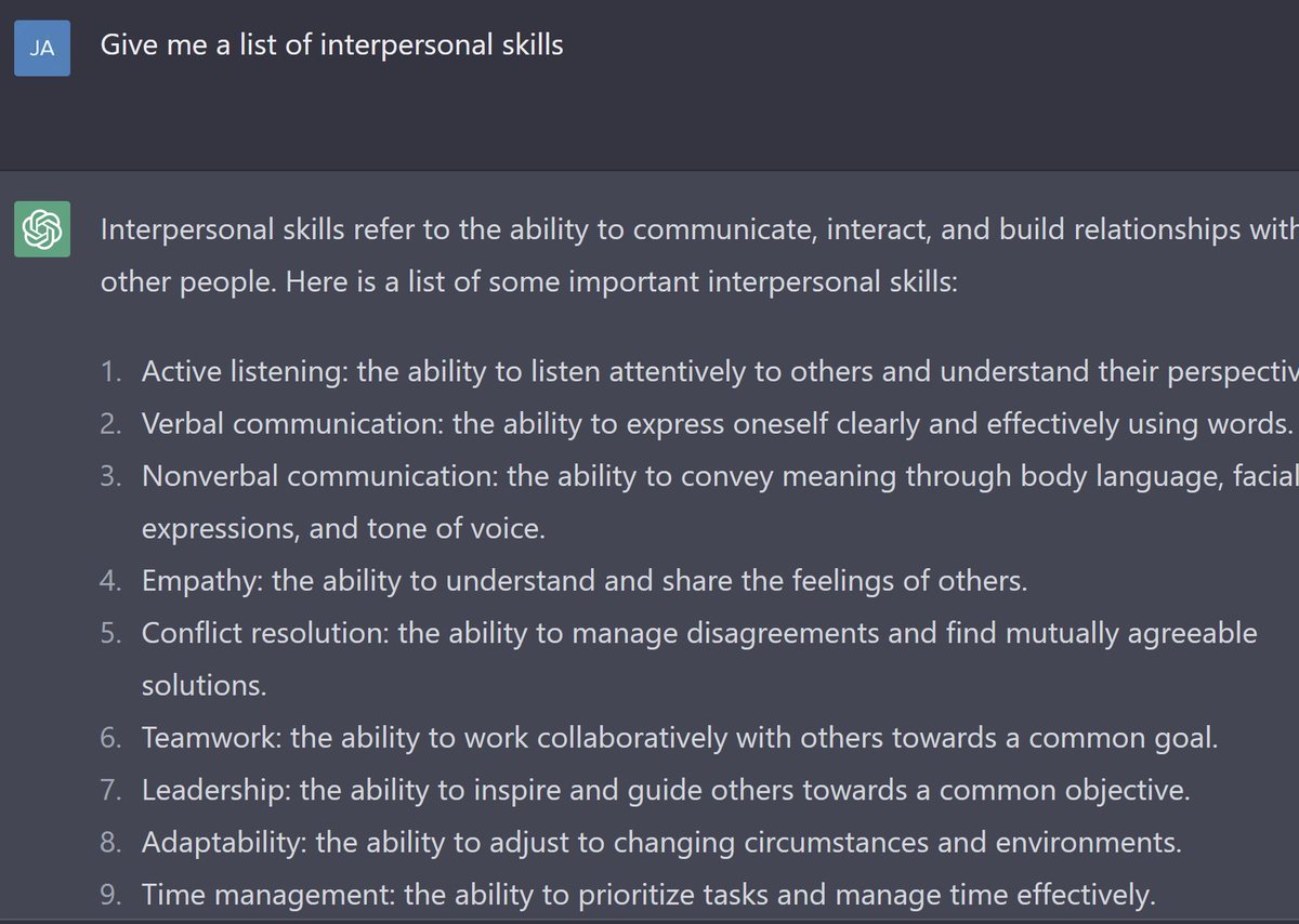 JakeFishtad's tweet photo. Here's a great use case for #ChatGPT; a supercharged resume builder. #careeradvice  #phdchat https://t.co/ff4VgXRbCa