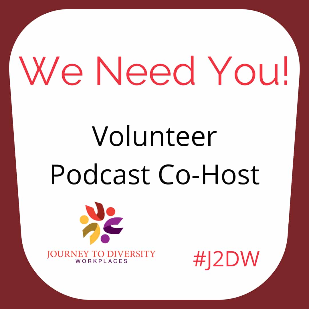 Volunteer Podcast Co-Host | Journey to Diversity Workplaces j2dw.co/3lhgqIc #J2DW #Podcast #Volunteer  #DiversityOnAir #Volunteering #cdnpoli #HamOnt #LdnOnt #snrtg #Toronto #Ottawa