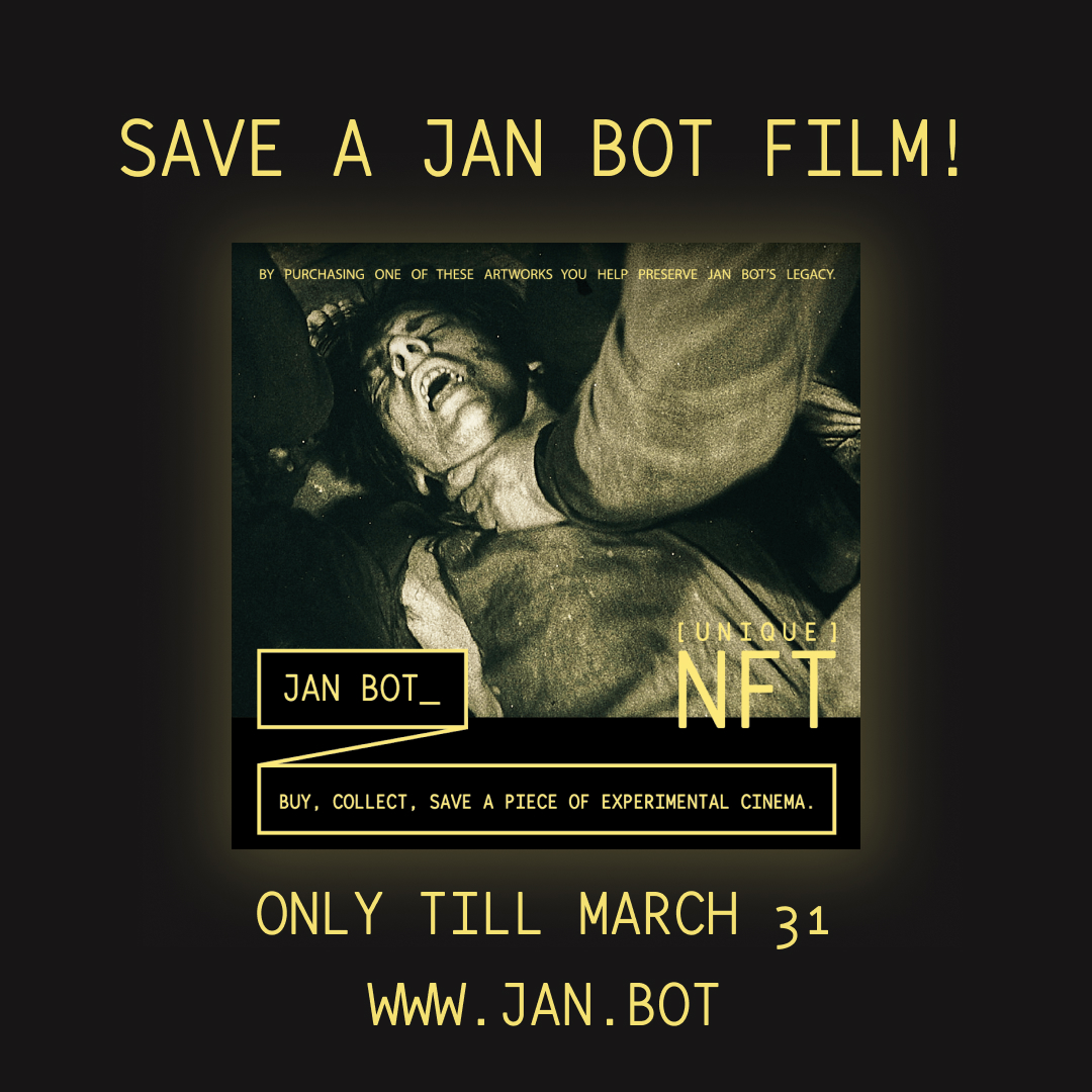 Jan Bot Nft's available only until March 31
Collect and save a Jan Bot film. There are only 16 left:
objkt.com/collection/KT1…