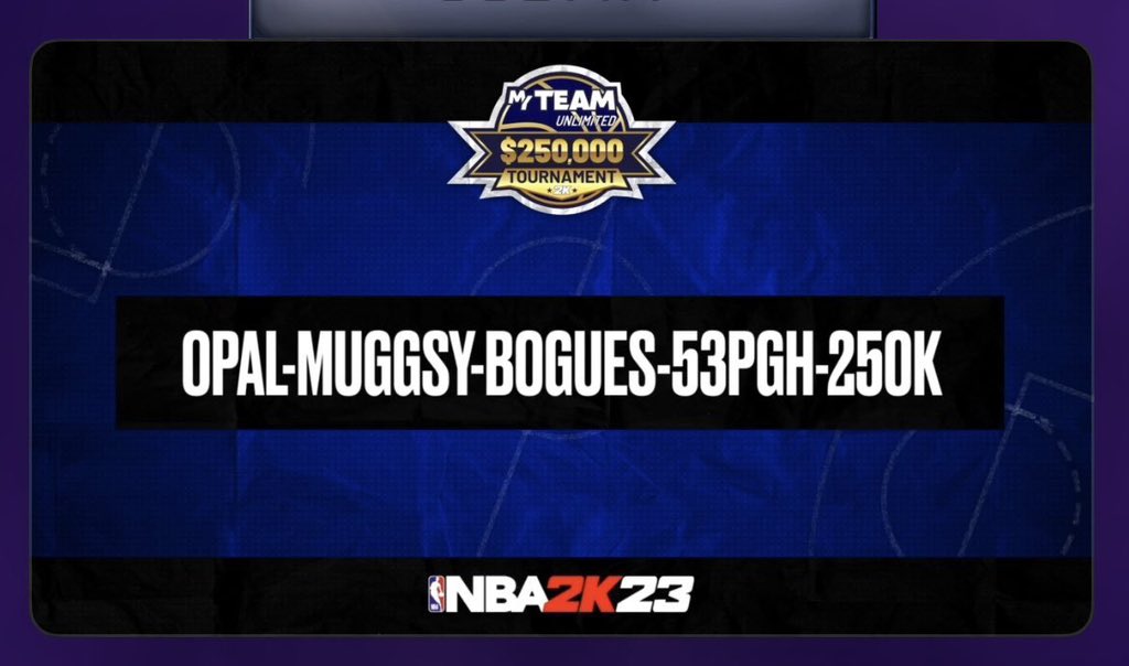 New #NBA2K23 #LockerCodes 

OPAL-MUGGSY-BOGUES-53PGH-250K

For all locker codes go to lockercodes.io/nba-2k23-locke…