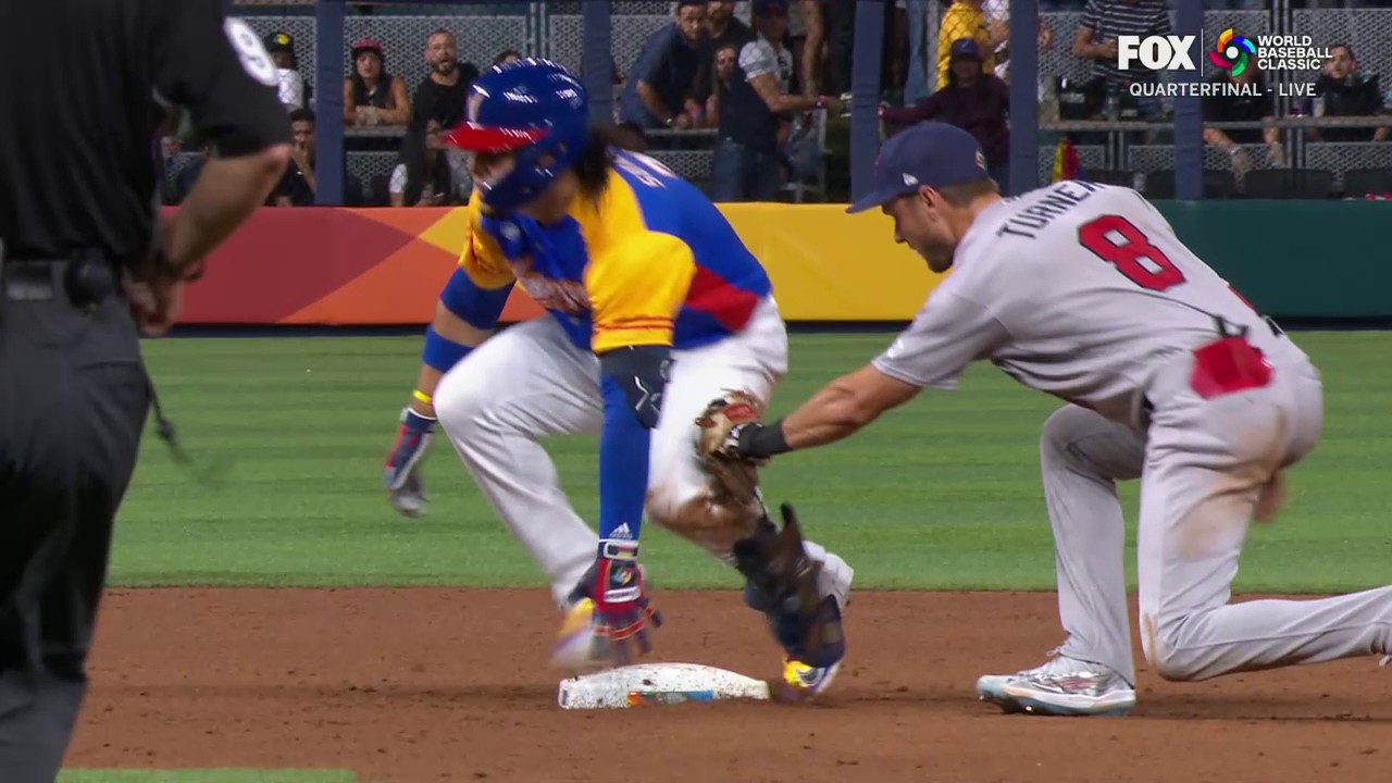 FOX Sports: MLB on X: WOW. After review, Eugenio Suárez is ruled out after  coming off the bag while sliding into second. 📺: WBC on FOX   / X