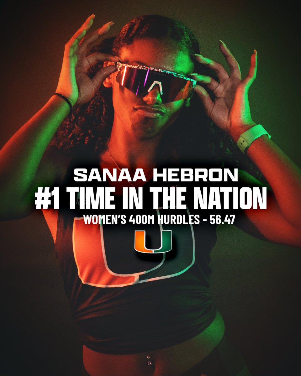 There can only be one…and it’s Sanaa Hebron 😉

Sanaa’s time of 56.47 is the #️⃣1️⃣ time in the nation this week for the women’s 400m hurdles 🥇🤩🔥