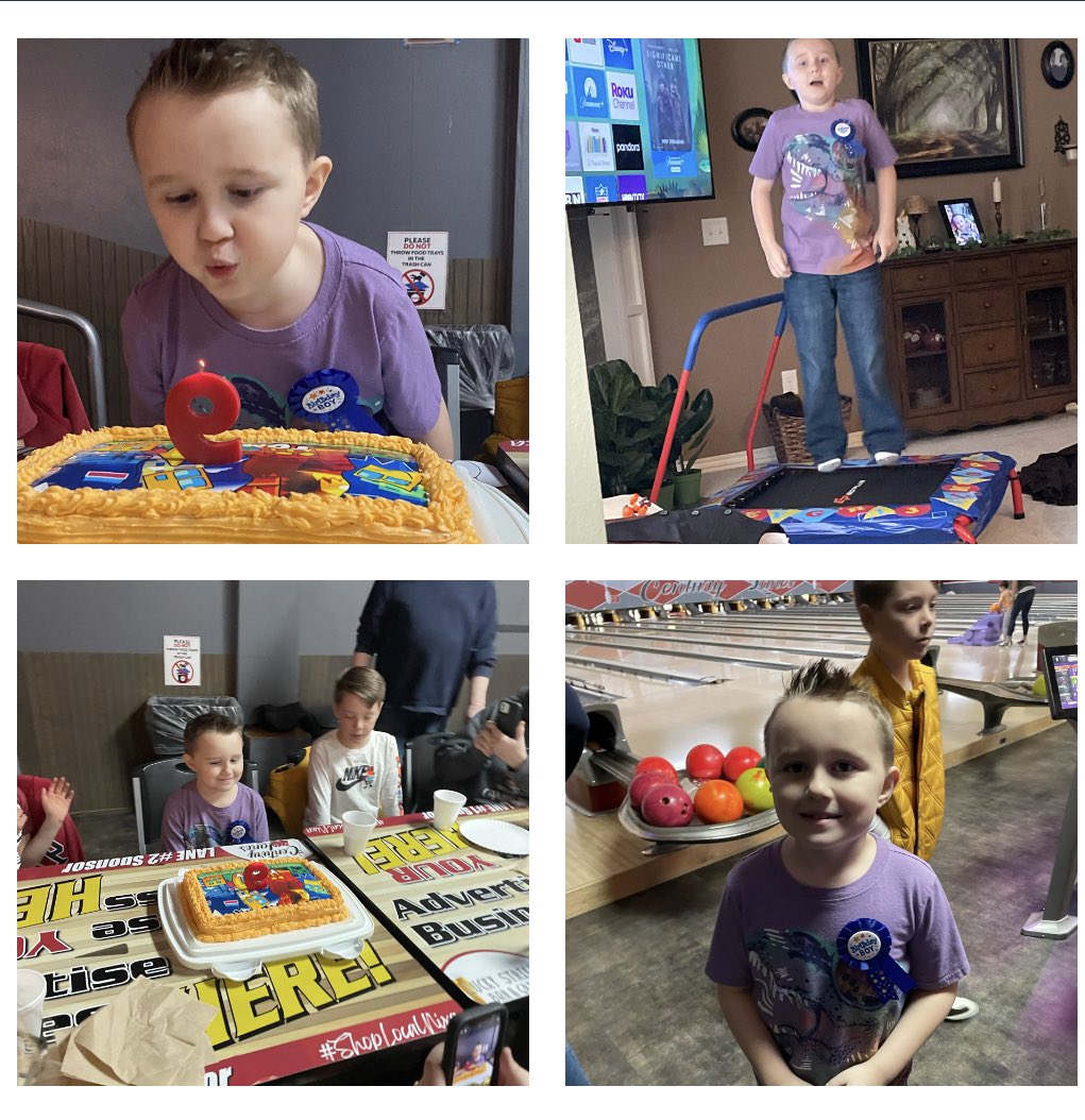 #socialwellbeing bucket is being filled today! Tommy the Turkey is 9 today - bowling, fun with friends and family and jumping to get “levitating” pics 😂. Love my little (BIG) boy so much!