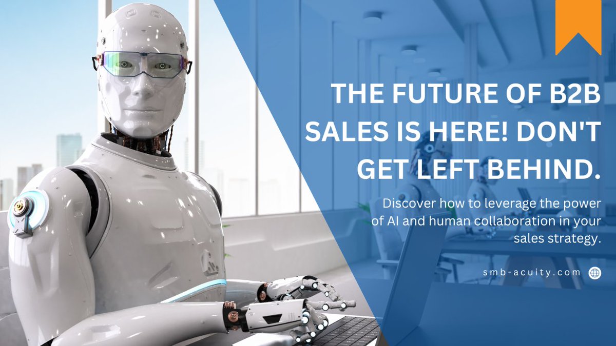The future of B2B sales is here! Don't get left behind. Discover how to leverage the power of AI and human collaboration in your sales strategy smb-acuity.com/unlocking-the-…
#B2Bsales 
#AI
 #humanintelligence 
#SMBacuity