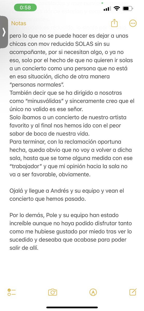 Laaalis__'s tweet photo. Esto es lo que me ha ocurrido hoy en el concierto de Pole, en sevilla.
RT PARA QUE LLEGUE A ANDRES PORFA. @Polee_sm https://t.co/ajsQOhjIzW