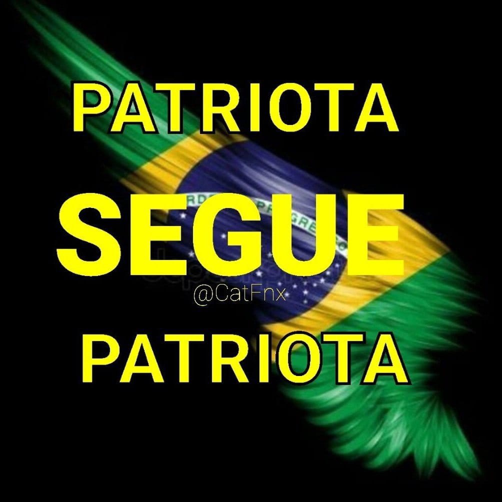 Altacir_Almeida's tweet photo. Pessoal,
SDV
Bora seguir Patriotas. 
@bruni_rudie 
@geraldo_camara 
@CristalMaluh 
@friedrich_lori 
@LucianeGatto 
@MarcosA13341461 
@KatitoFox 
@dersinho13 
@Matoart 
@pvmtech92 
@catarinaapneves 
@GuiradoNilton 
@avatary222 
@Roberto39797088 
@Elisinha_BR 
@emersonfonsecas https://t.co/zsBqRZgZXF