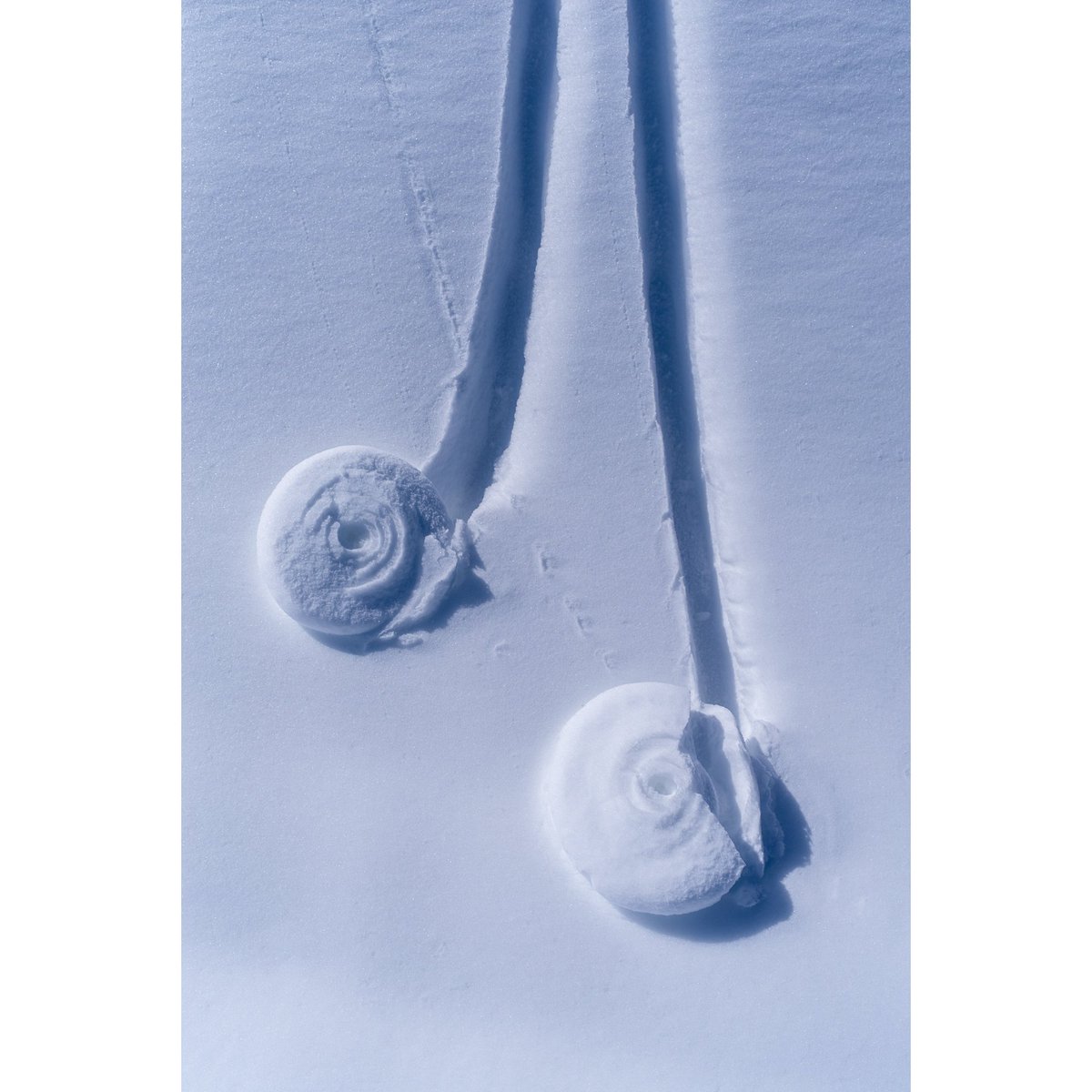 A pair of snow pinwheels, pretty neat!