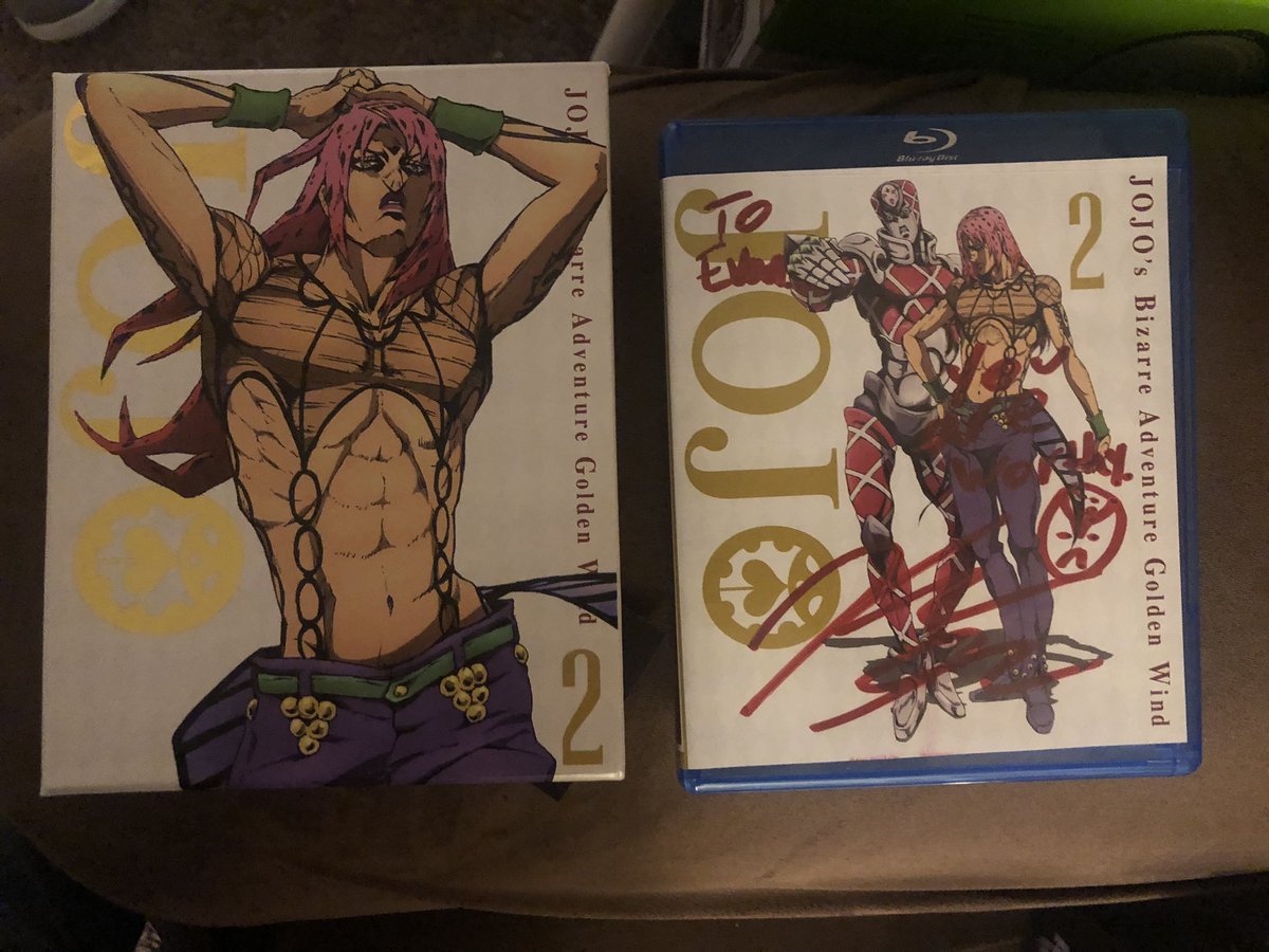 And a special thank your for @kellengoff for signing my JJBA blu-ray set for his portrayal as Diavolo/King Crimson!
 #PCKC #planetcomicon