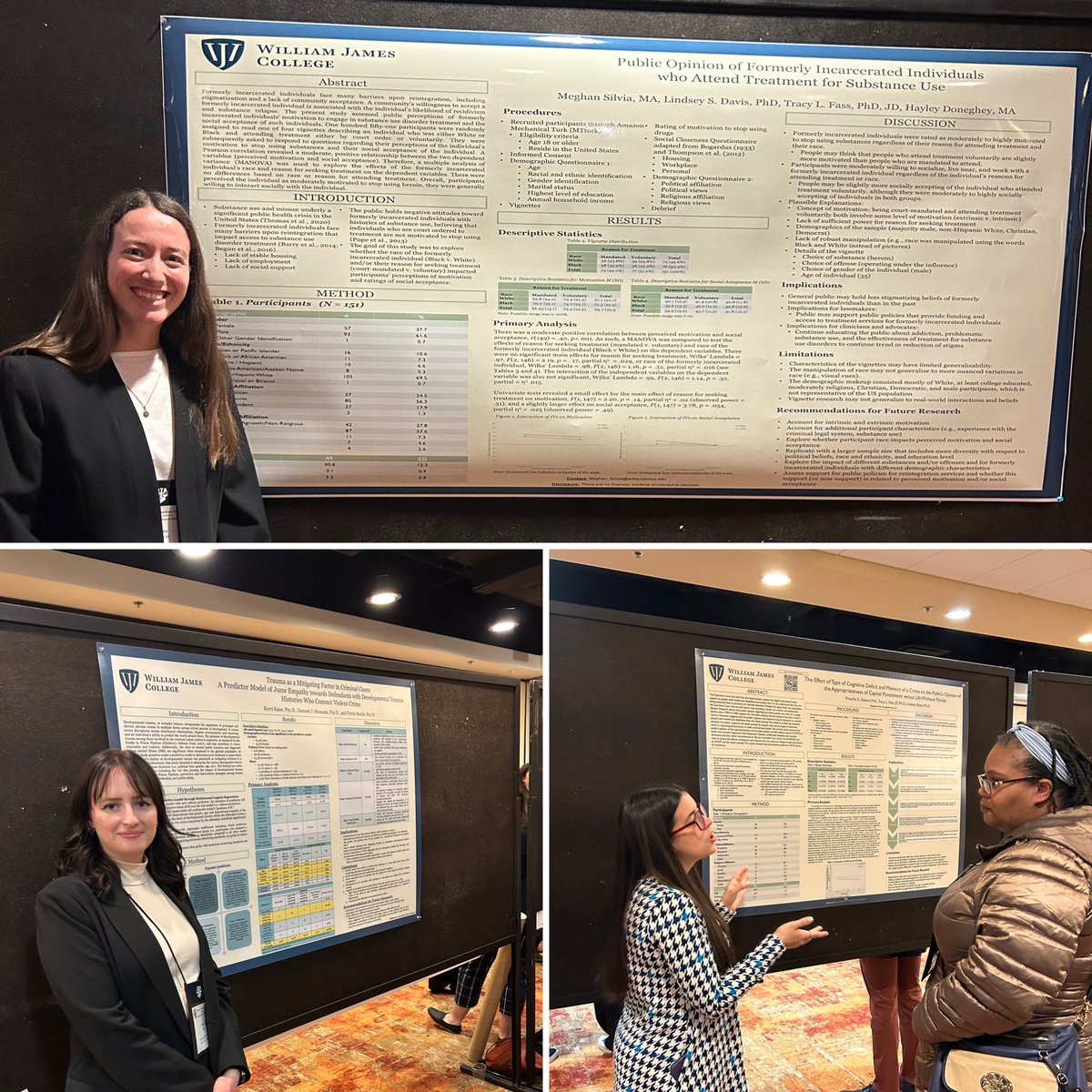 Students and recent alum with some great posters! #APLS2023 <a href="/WilliamJamesEdu/">William James College</a>