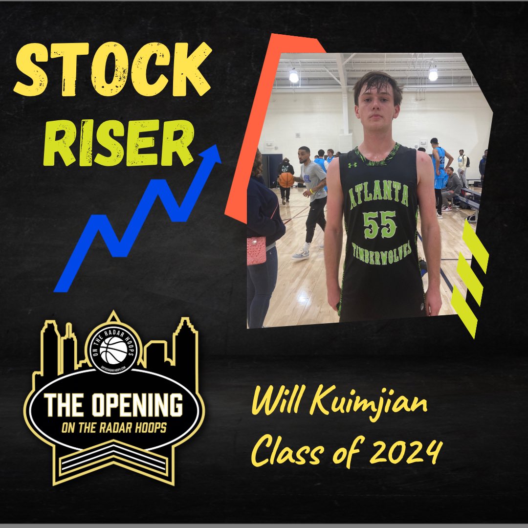OTR The Opening 📈

Will Kuimjian of the Atlanta Timberwolves competed tonight.

Shot maker, creates space away from the ball, defends. Scored 16p tonight.
