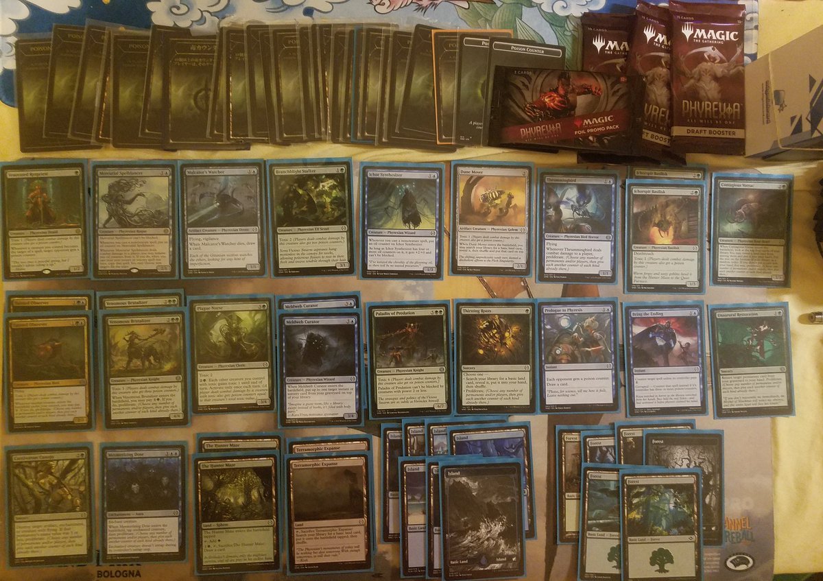 My 1st place Sealed Pool and winnings from an event today at the local game store. Only lost was to <a href="/GlitterLeader/">✨Brighantia Libbyana✨ mom of Princess Meatball✨</a> on w/b toxic which was super low to the ground and had a lot of removal