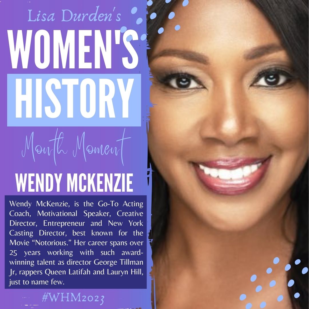 Lisardurden's tweet photo. Welcome 2 #LisaDurden’s #WomensHistoryMonth Moment: #WendyMcKenzie is an #ActingCoach, #MotivationalSpeaker, Creative Director, Entrepreneur #CastingDirector, known for film #Notorious. #WHM2023! #IKeepsTheCameraHot! #ClapForThat! #NowThisIsASippableMoment! #AwardWinningDirector! https://t.co/uKE6WS9G8T