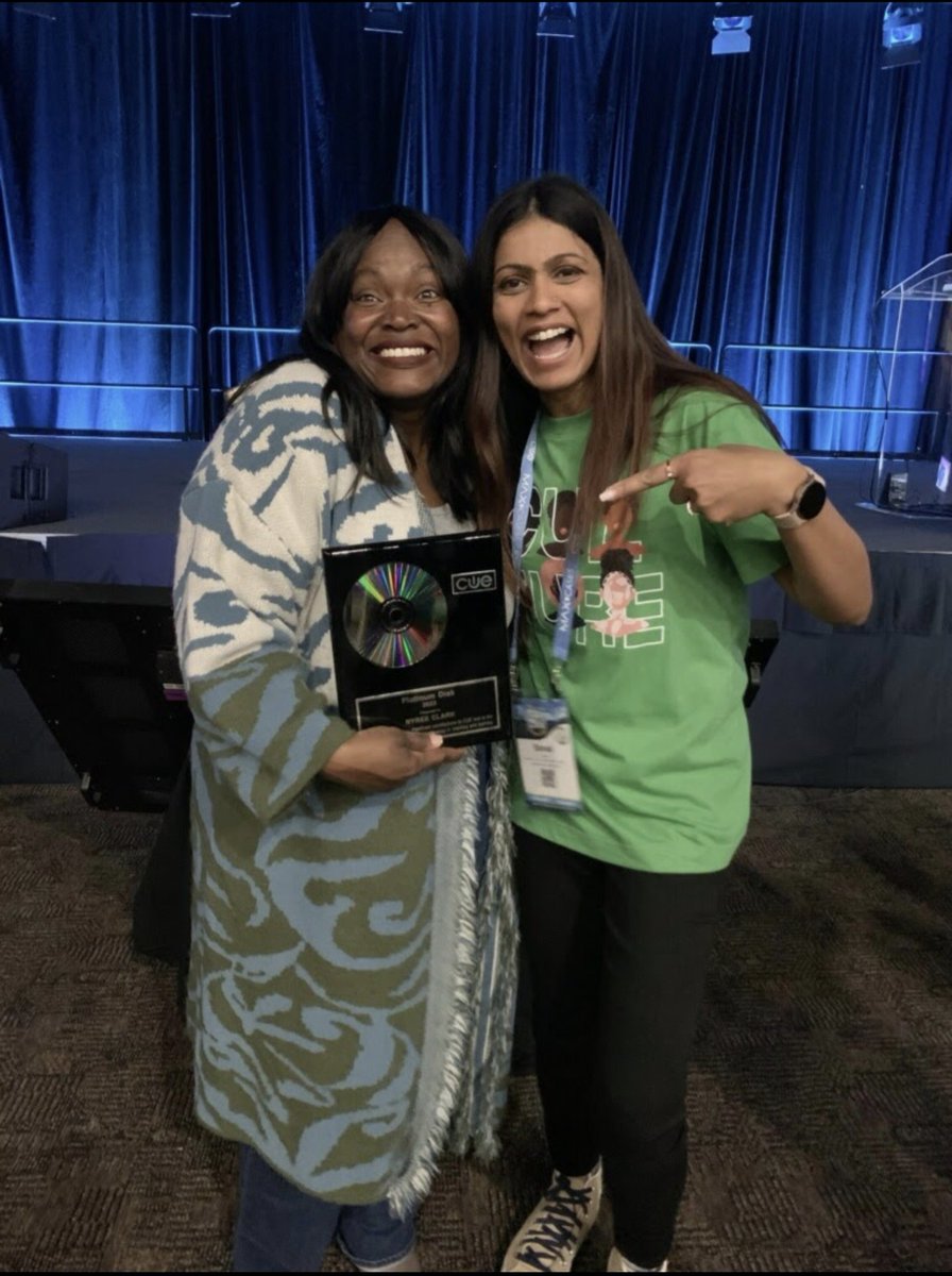 DrSonal_EDU's tweet photo. My wonderful #WonderTwin getting @IACUE recognition for her #SilverDisc award!! Congratulations to this Extraordinary educator. Such an inspiration to us all! ❤️
Our story will continue for years to come, but gosh I am so lucky to have @MsNyreeClark in my life!
#WeAreCUE https://t.co/eMDnXk3kaK