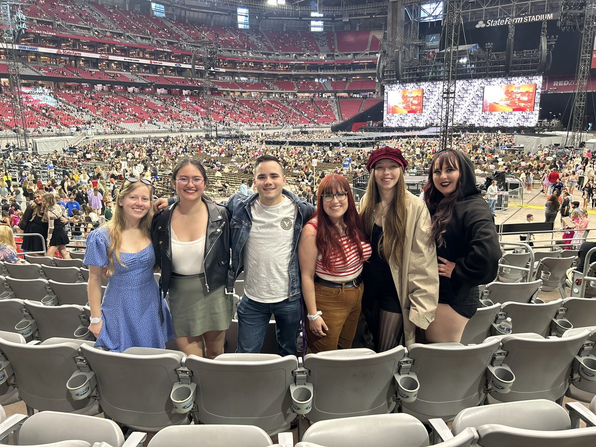 MarenFelder's tweet photo. In our seats ! #SwiftCity #TheErasTourTS #taylornation @taylornation13 @taylorswift13 https://t.co/0rZovu9m4R