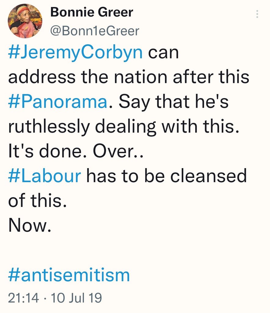 StevenGWalker74's tweet photo. Bonnie Greer has to be one of the most gormless gullible libs on this site.

Left: barracking Jeremy Corbyn because a dodgy documentary tells her to.

Right: hug a posh boy bigot - that worked. https://t.co/Hy9sBHiGcN