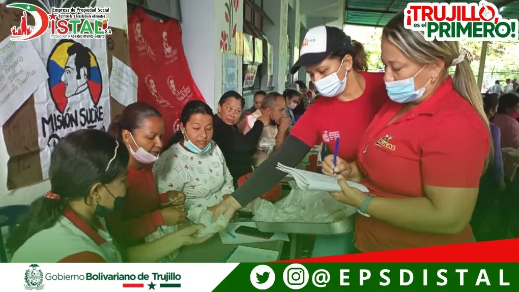 epsdistal's tweet photo. Desde el mcipio Candelaria Parroquia Chejende junto a Mercal Trujillo estuvimos y demas instituciones del tren ejecutivo estuvimos presentes en las Jornadas del Plan de Amor en Acción en articulación con el Viceministerio de la Suprema Felicidad Social.

#GuerraContraLaCorrupción https://t.co/ifxmfUXqLb