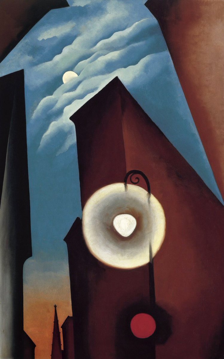 “New York Street with Moon”, 1925, Georgia O'Keeffe
#painting #GeorgiaOkeeffe