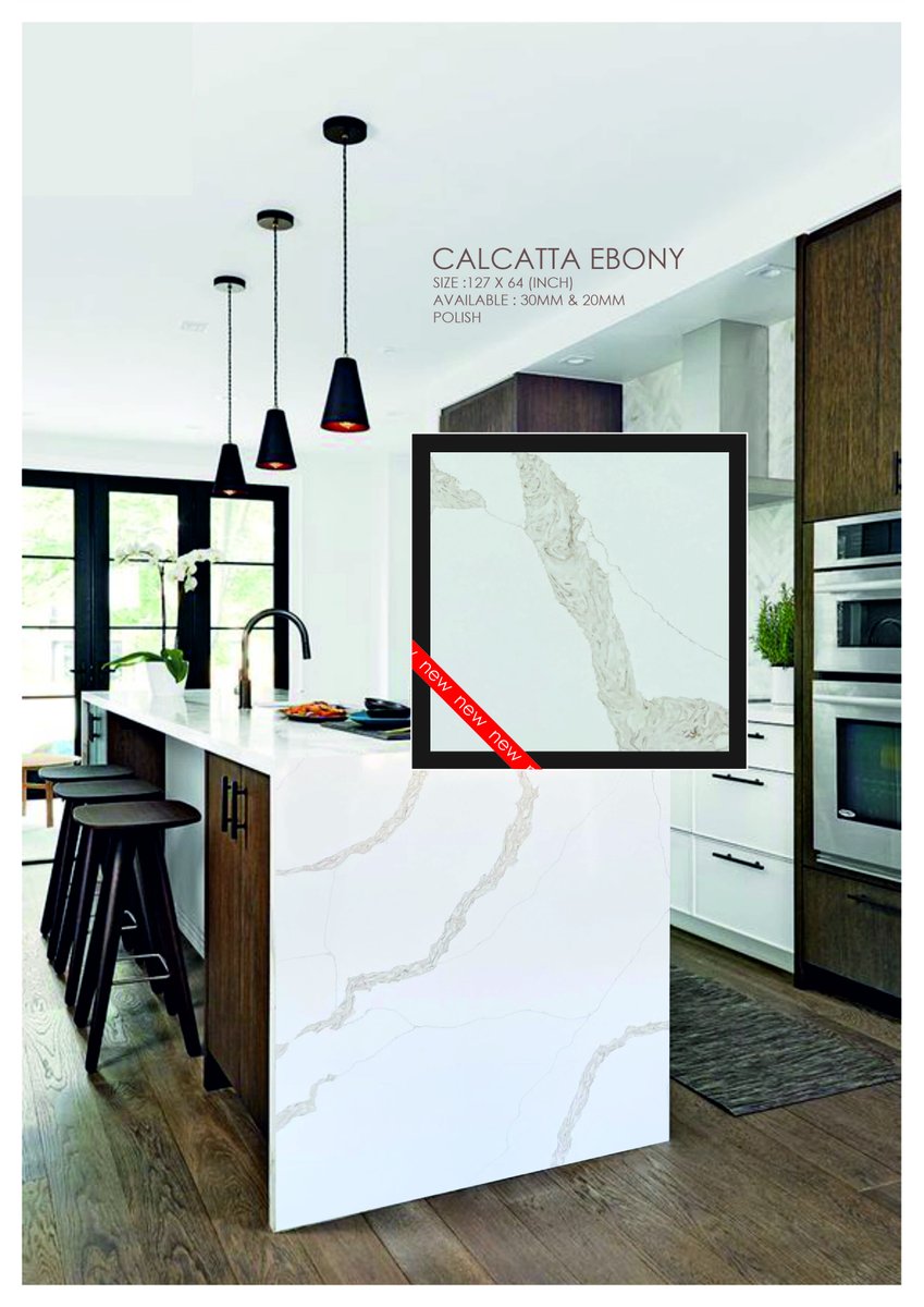 aeqstone's tweet image. Upgrade your space with the timeless elegance of Calcuttas Ebony quartz  from aeQstone. Whether it's a countertop or backsplash, this stunning material will elevate any room in your home.
#QuartzDesign #InteriorInspo #HomeDecor"