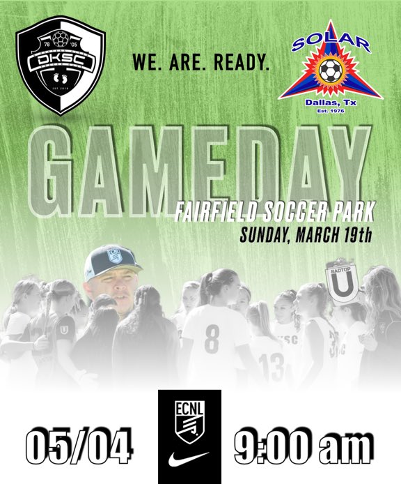 Sunday Showdown Field #3 😤 @dksclub @ecnlgirls  #badtopu #dkscproud