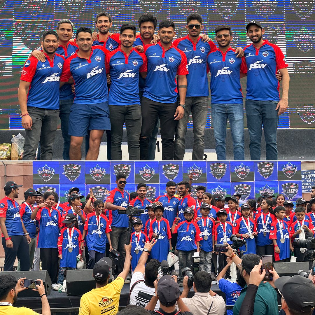 Kyu Dilli, kaisa laga surprise❓🤩

#NayiDilliKiNayiJersey is here 👕

Launched in the city, for the city, and with the city. Children from the Savera Association were among the first to don the season’s new threads at this morning’s #RunForGood event with our players ❤️💙