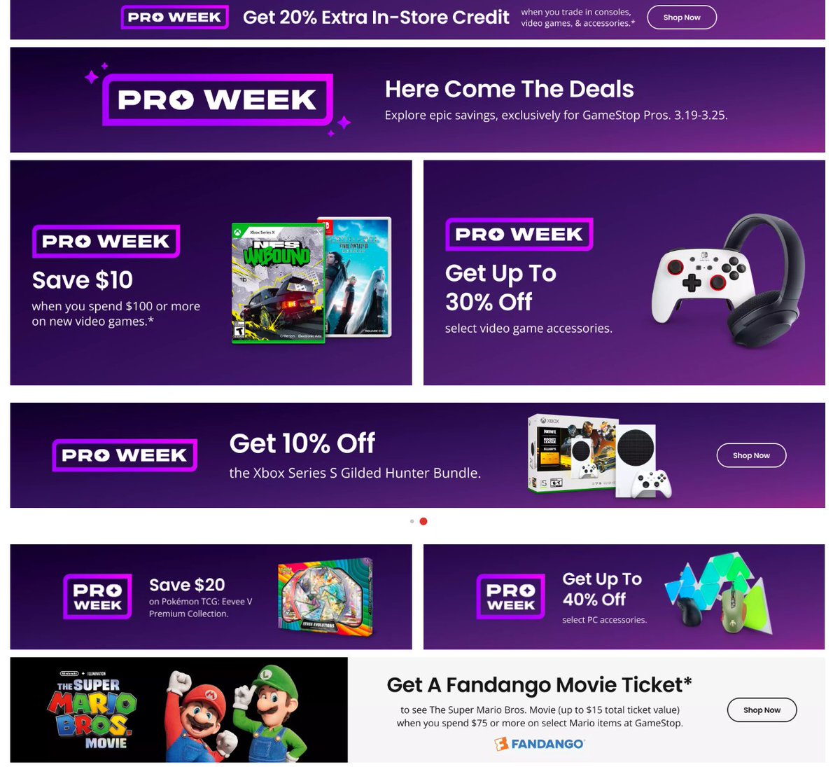 Wario64 on Twitter "GameStop Pro Week sale https//bit.ly/2G7FRGZ ad"