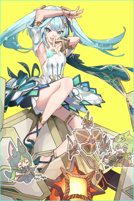 デートイベント良かったな～の絵。ティナリがカカタ大事にしてて嬉しいになっちゃった課題提出の下りまで見せて・・フォンテーヌ解放されたらタミミ復活エピお願いします・・#原神 #GenshinImpact #Faruzan #Karkata 