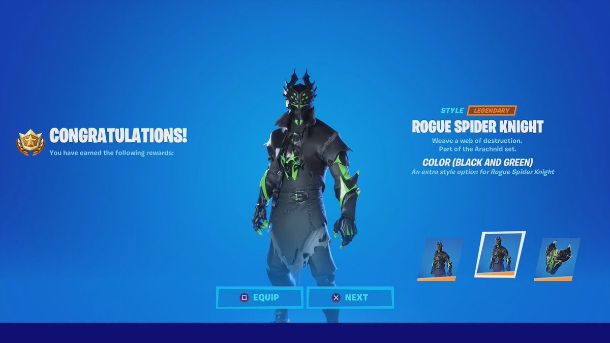 FortnitePV2's tweet photo. Just bought 2 Fortnite Rogue Spider Knight Codes. ❤️ + ♻️ if you’d be interested in a giveaway for both codes!

#FortniteMega #FortniteChapter4Season2 https://t.co/Qren4KKEJz
