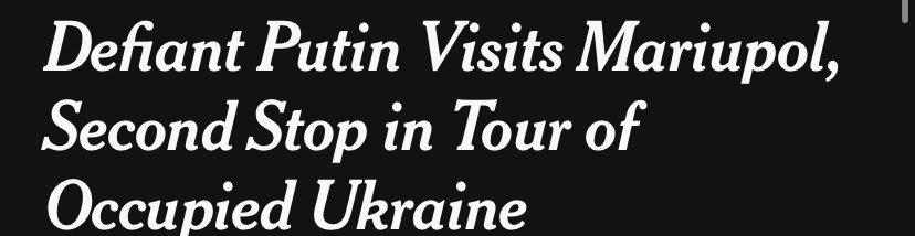 Tanya_creates's tweet photo. @AMartinezNYT since when do you trust russian media? Maybe ‘allegedly’? Maybe ‘according to russian propaganda’? 
 There is no photo /video proof, only a statement from russian media. https://t.co/Mi18KbCoVO