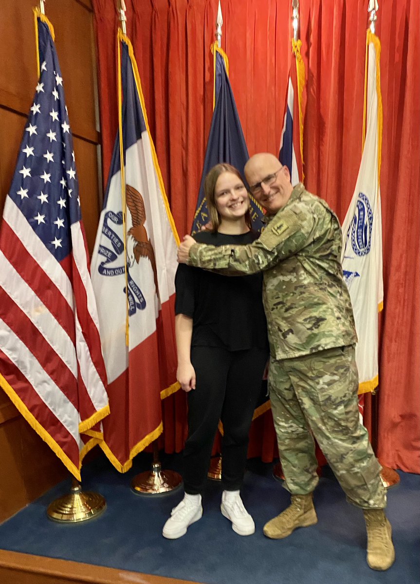 35 years and 10 days after I swore into the ARNG this proud papa had the honor and privilege of swearing Sam into the Nebraska Army National Guard. Way to go kiddo - you’re going to have a great adventure! #goguard #armynationalguard