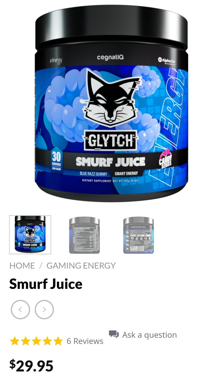 staticsupressor's tweet photo. Provided by @SpecterEsports_!
✅Giveaway for @GLYTCHEnergy TUB of SMURF JUICE! 
✅Need to be following @staticsupressor!
✅Like and retweet this tweet!
✅Winner announced in 72 hours! (Tuesday)
✅12 hours to claim prize after draw!
#Giveaway #FoodWars #WorldBaseballClassic https://t.co/husvjDyqbc