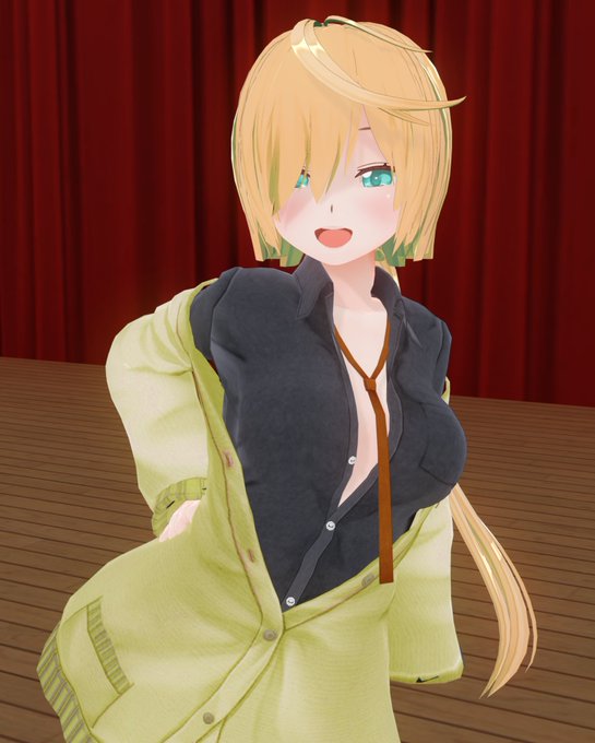 稲葉郷さんの髪色もうちょい淡くするか、、#COM3D2 #天華百剣 