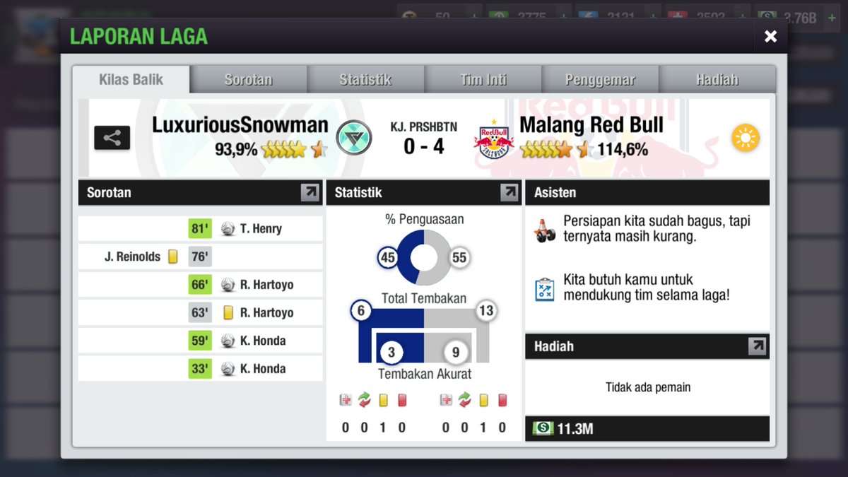 Pertandingan ke 12 @Liga2TEI