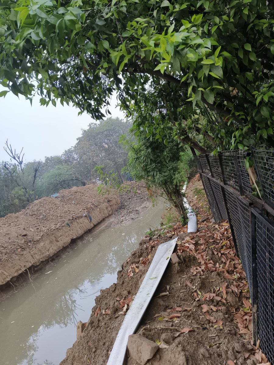 BhanuPande4's tweet photo. @OfficialGMDA  GMDA removed covered drain Palam Vihar for widening. Now sewage running in open drain with rain water. Stagnant. Side walls collapsed so drain blocked. Cesspool created in middle of colony. GMDA seems helpless. Needs urgent action 
@TOIGurgaon https://t.co/1IFETiLpaA
